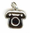 Sterling Silver 13.5x13.5mm Telephone Pendant